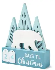 Northern Lights LED Polar Bear Christmas Countdown Calendar,