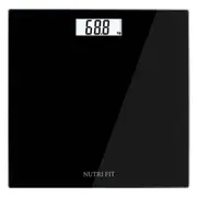 NUTRI FIT Digital Bathroom Scale Body Weight Scales 400 Lbs Ultra Slim Most Accurate for Gym Yoga Studio with Large Backlit Display, Black