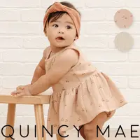 在飛比找蝦皮購物優惠-美國 Quincy Mae 有機棉無袖裙襬洋裝包屁衣 / 嬰