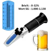 Beer Wort Wine Refractometer Handheld Sugar Concentration Meter Brewing Tester