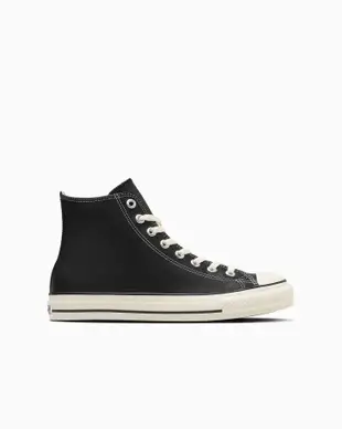 日本限定 Converse LEATHER ALL STAR Ⓡ HI 高筒 皮革 黑色/ 25 cm