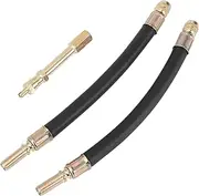X AUTOHAUX 1 Set 180 Degree Copper Tire Valve Extension with Flexible Plastic 180mm Tyre Valve Stem Extender for Car Motorcycle RV Truck Bike