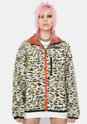 [Pleasures] Strain Fuzzy Cheetah Print Jacket