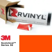 3M 50 Scotchcal Bright Orange 34 Vinyl Film Craft Sign Hobby DIY Sheet Roll
