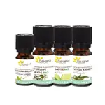 【FLEURANCE NATURE 芙樂思】苦橙葉+佛手柑+天竺葵+澳大利亞尤加利 10ML 天然有機精油(精油4入組)