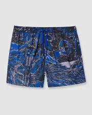 $175 Paul Smith Men's Blue Chilean Surf Swimwear Swimming Trunks Shorts Size L