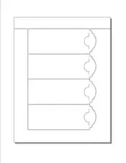 Arched Book Marks (2.25"x 6"), 4-UP on Di-Cut 8.5"x 11" White Cover - 250 Sheets