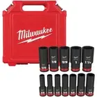 Milwaukee SHOCKWAVE Impact Duty SAE 6-Point Socket Set, 1/2in. Drive, 12-Pc.,