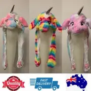 Rainbow Unicorn Winter Beanie,Jumping Ear Caps Beanies,nice for parties,AU stock
