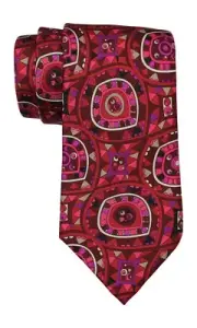 Emilio Pucci Multicolored Geometric Artsy Printed Tie