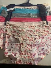 Rachel Roy 5 Pack Tulip Leg Hipster Fit Bonded Lasercut Edges Panties Size Large