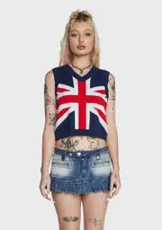 [Daisy Street] Union Jack Sweater Vest