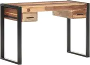 Desk Solid Wood 110x50x76 cm Table, Standing Computer Office Adjustable for Home, Desks and Work