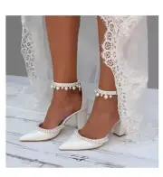 White Pearl Heels