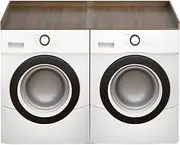 SZZSAF Washing machine dryer countertop, top of washing wooden rack with edges, 54 inch wide x 27.5 inch deep washing machine and dryer cover protective device, washing basket counter storage device