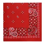 Dark Red Paisley Bandana Doo Rag 22" x 22" New Biker MC Club FAST USA SHIP #2
