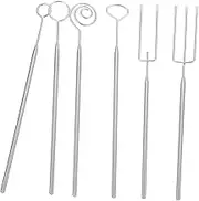 Ciieeo 1set Culinary Dipping Forks for Chocolate Stainless Steel Cheese Fondue Fork Set for Dessert Decor Cake Making