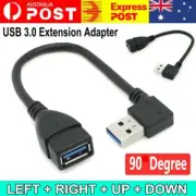 USB 3.0 5Gbps Right Angle Extension Cable 90 Degree L Male to Female Adapter