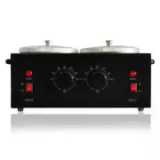 Double Pots Wax Warmer Melted Wax Beads for Removal,with Adjustable Temperature
