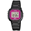 【CASIO 】復古風方形電子錶款-黑x桃紅 (LA-20WH-4A)