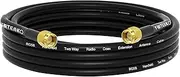 YOTENKO SMA Male to SMA Male Cable 15FT, RG58 Coaxial Cable SMA Male Adapter Extension Antenna Cable, 50 ohm Coax Low Loss for LAN RTL SDR Dongle ADS-B GPS Receiver