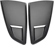 Matte Black 1/4 Rear Side Vent Quarter Window Louver Shutter Cover Trim Compatible For Ford Mustang 2015-2022
