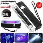 Handheld UV Light Torch Black Portable Blacklight with LED Money Verify NEW AU