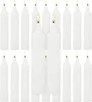 4 Inch Small White Spell Candle - Short Taper Vigil Chime Candles - Burn up to 3 Hours - 20Pk for Religious Faith Prayer and Meditation