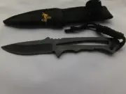18cm Fixed Blade Hunting Knife with Neck Lanyard & Nylon Sheath