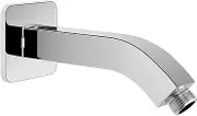 HarJue Shower Arm with Flange and Teflon Tape, Wall Mounted Square Shower Pipe 304 Stainless Steel Extension Arm for Fixed Shower Head & Handheld Shower (6 Inch, Chrome)