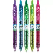 Pilot Gel Pen B2P Bottle-2-Pen Recycled Retractable, Assorted, Pack of 5 36621