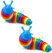 Fidget Slug Toy, Anti Stress/Anxiety Relief Sensory Slug Toy (Pack of 2)