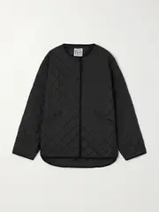 [TOTEME] TOTEME - Quilted Recycled-shell Jacket - Black - large large Black