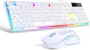 Gaming Keyboard and Mouse Combo, K1 RGB LED Backlit Keyboard with 104 Key Com...