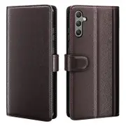 For Samsung Galaxy A24 4G Flip Stand Drop-proof Cover Genuine Cow Leather Phone Wallet Case