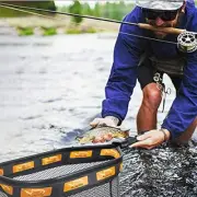 Floating Fishing Net for Steelhead,Rubber Coated Landing Net for Easy Fish Catch