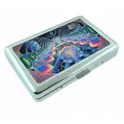 Abstract Cosmic Em1 Silver Metal Cigarette Case RFID Protection Wallet
