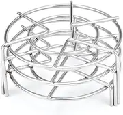 3PCS Steam Rack - Diameter 5inch Stainless Steel Tall Trivets Multi-Functional High-Low Foot Triangle Pot Holder Heat Pad Steamer Rack for Electric Pressure Cooker (5inch)