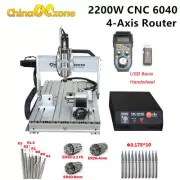 CNC 6040 4Axis Router 2.2KW Mach3 USB Engraving DIY Engraver Cutting Machine