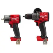 Milwaukee Impact Wrench w/FR + Hammer Drill/Driver 18V Li-Ion Brushless Cordless