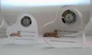 TIGER DESIGN K9 Crystal Clocks With Inspirational Message -Own Design AUS SELLER