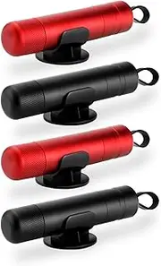 LECART Car Window Breaker Tool 2 in 1 Design Automotive Emergency Tools with Glass Breaker and Seatbelt Cutter Car Safety Gadgets Survival Tools Red & Black 4 Pcs