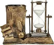 Retro Style Sand Clock Decor Unique Resin Craft Desktop Ornament Durable Stable Design for Home Office Decoration Vintage Sand Timer for Creative Decor