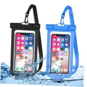 Waterproof Phone Pouch, IPX8 Waterproof Cell Phone Case for iPhone Black & Blue