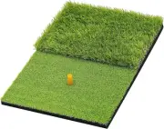 Foldable Golf Hitting Mat, Portable Golf Practice Grass Mat for Indoor/Outdoor