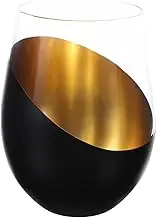 FUNOMOCYA Stemless Wine Glass Egg Shaped Decorative Cup for Wine Whiskey and Cocktails for Parties Home and Office