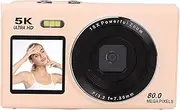 SENECESLI 5K Digital Camera for Photography, 80MP Vlogging Camera for YouTube, Compact Travel Dual Screen for Selfies, Built in 64GB (64GB)