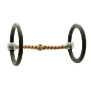 Aime Imports Antique Brown Ring Twisted Copper Snaffle Bit