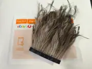 Emu Feathers x 3 Metres Millinery Ribbon Fringe Craft Feather Plume Slouch Hat