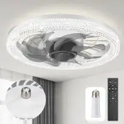 Ceiling Fans with Lights, Socket Fan Light with Remote Control, Dimmable